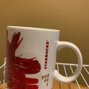 Starbucks Holiday Red Poinsettia Starburst Coffee Cup